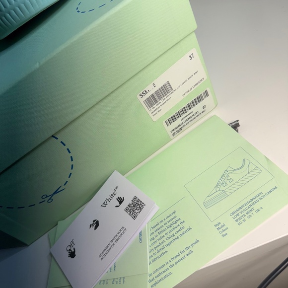 Off White Sneakers LOW VULCANIZED ECO CANVAS WHITE MINT 37EU - Picture 2 of 5